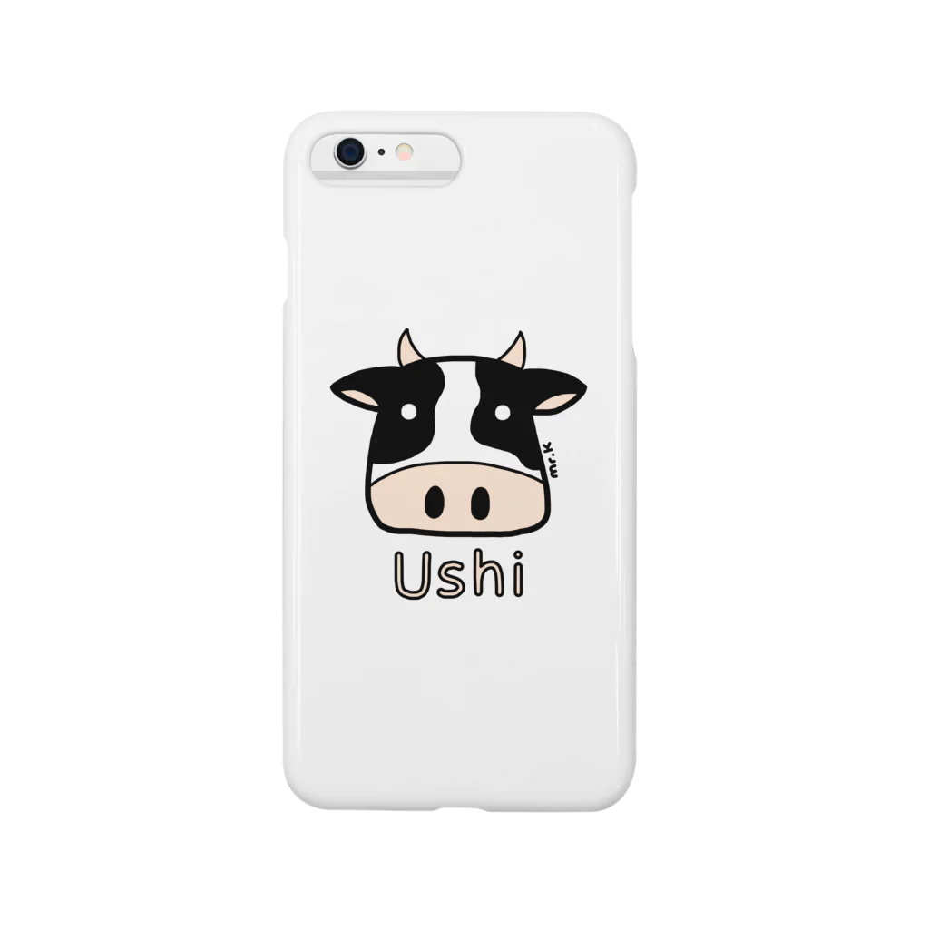 MrKShirtsのUshi (牛) 色デザイン スマホケース