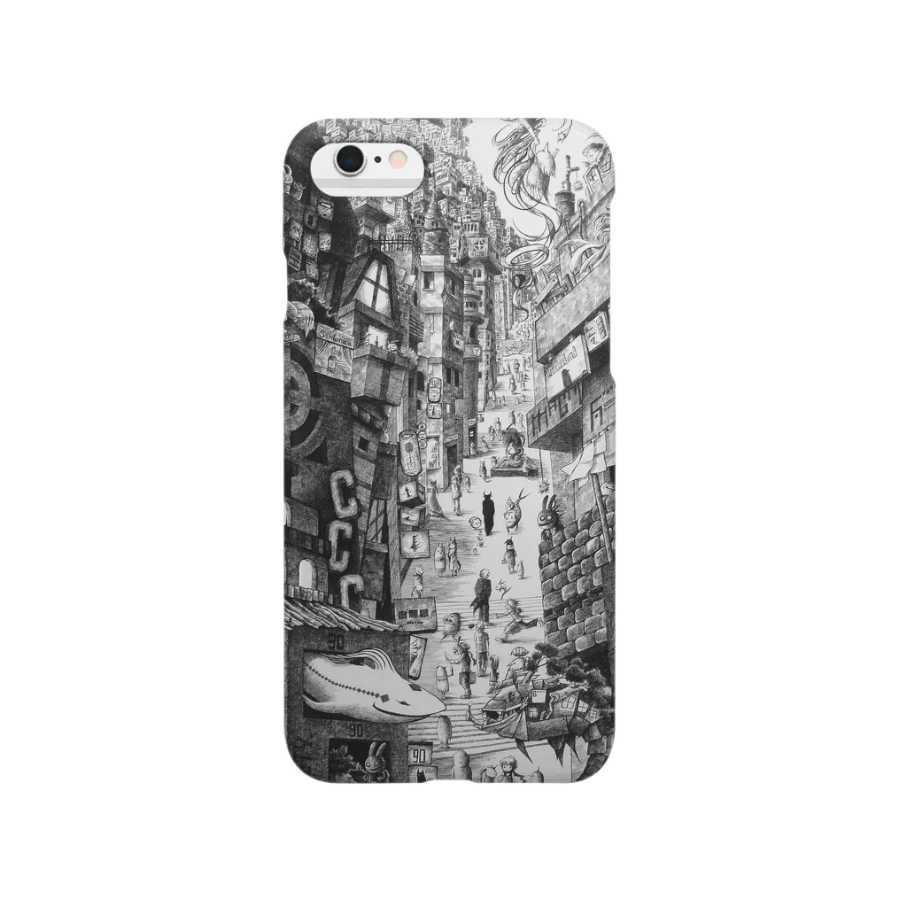 3to10 Online Store SUZURI店の南風のまちの坂通り-右の道 Smartphone Case