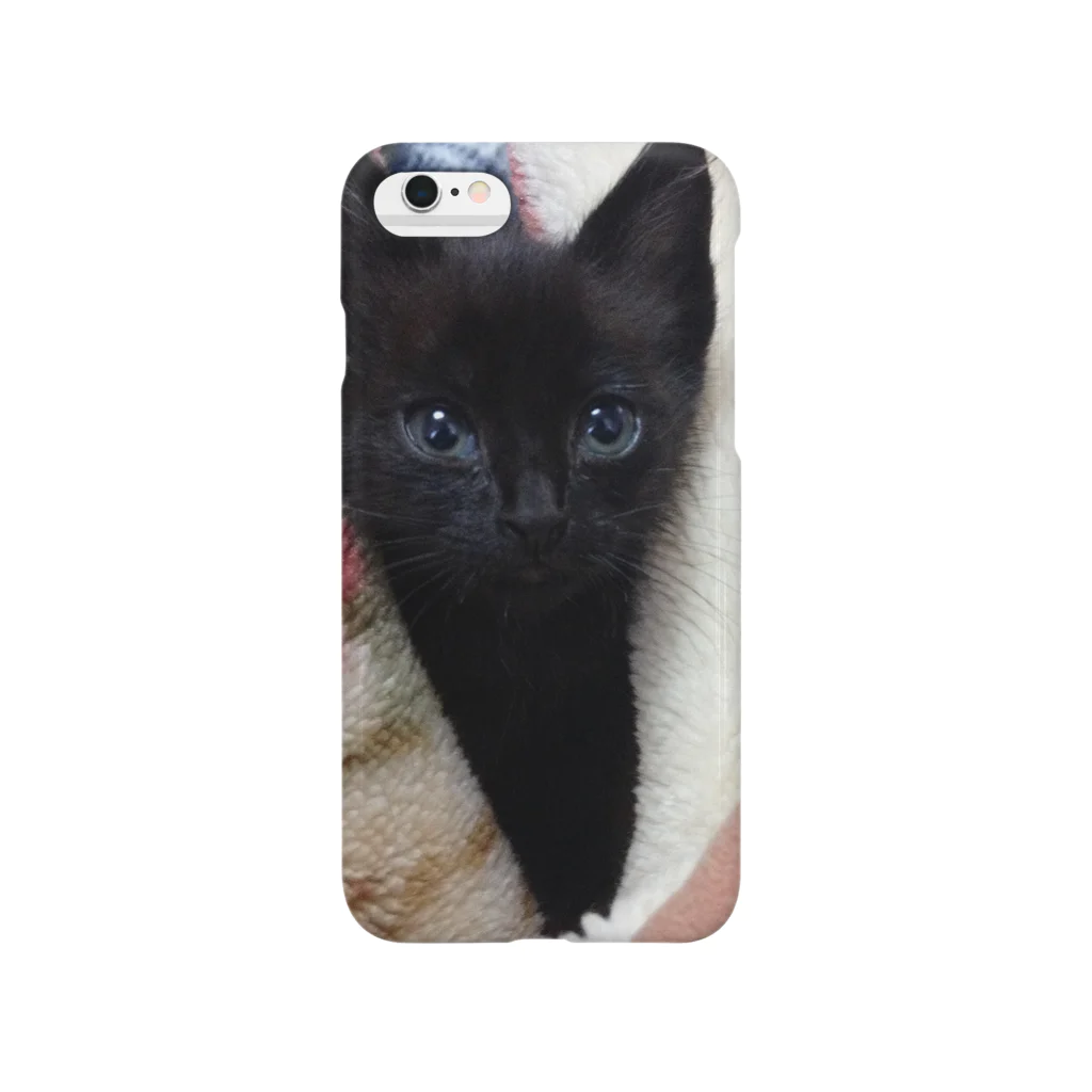 保護猫カフェにゃんずの保護くろ子ねこ Smartphone Case