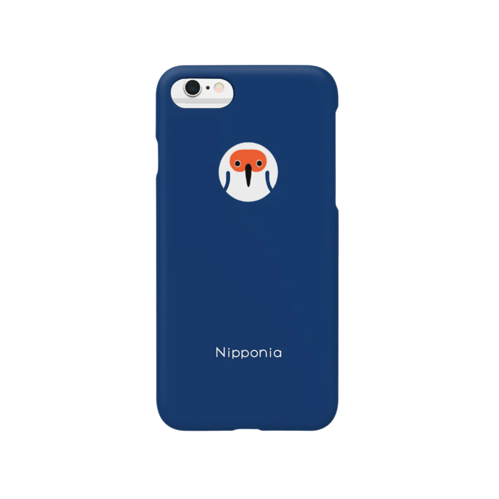 Nipponiaのトキ　navy スマホケース