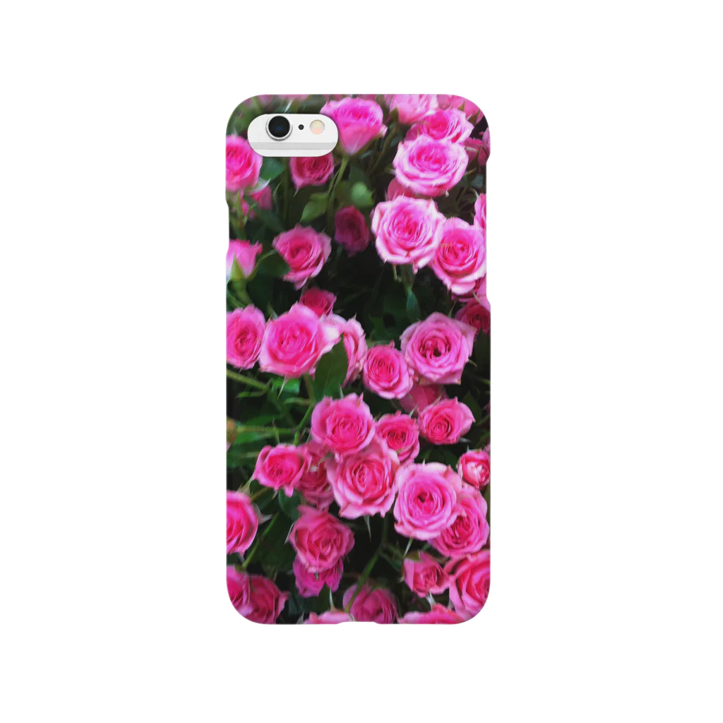 waikikiの風24hのpink rose スマホケース