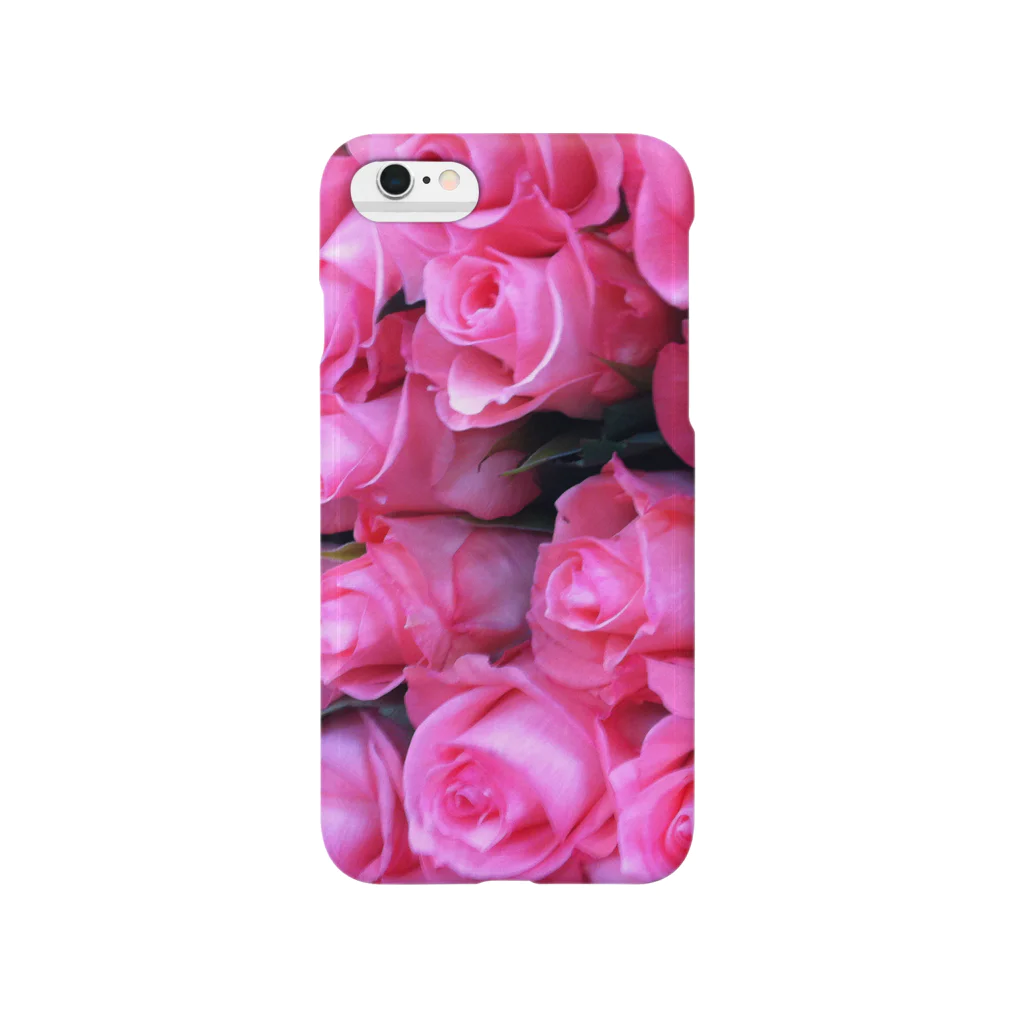 waikikiの風24hのpink rose スマホケース