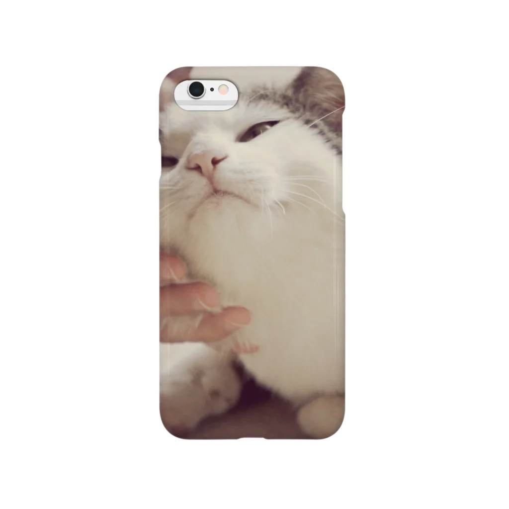 Mokyuの撫でられ猫 スマホケース