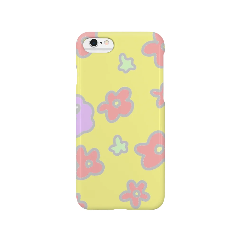 ゆるイラスト【でこや】の花柄 Smartphone Case