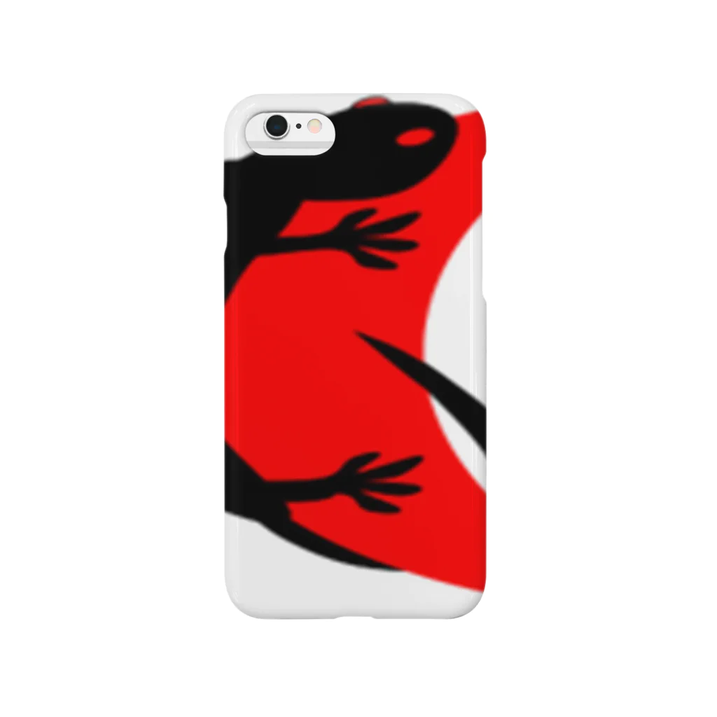 神沼のレッドムーン　Black＿Lizard Smartphone Case