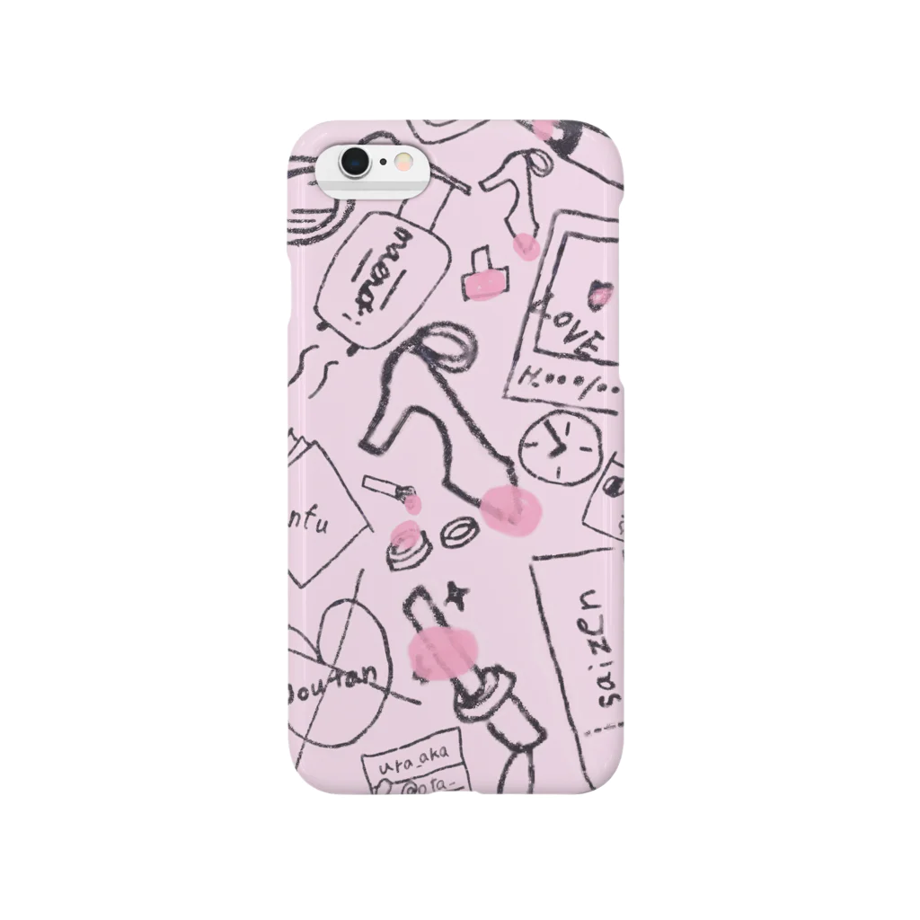 yuhima_chanの社会に溶け込みたい女オタク-pink Smartphone Case