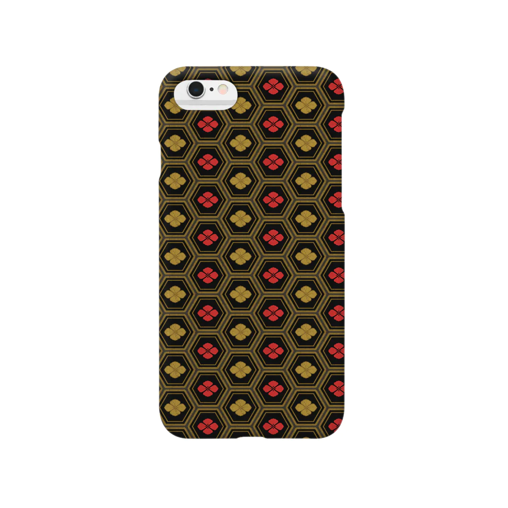 Japanese Style Storeの亀甲-Kikkou- Black Smartphone Case