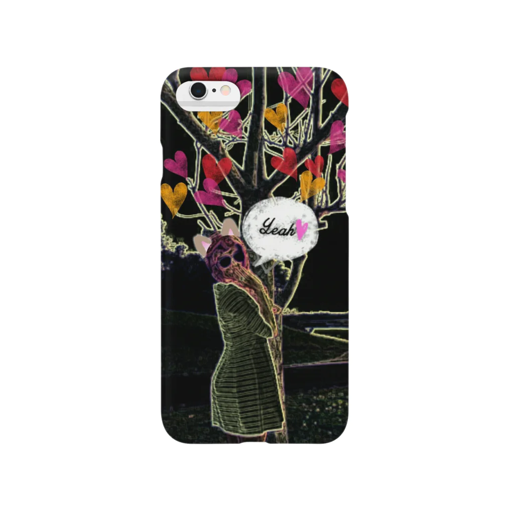 cocoblancoのcocoﾆｬﾝｺ×ﾗｳﾞtree Smartphone Case