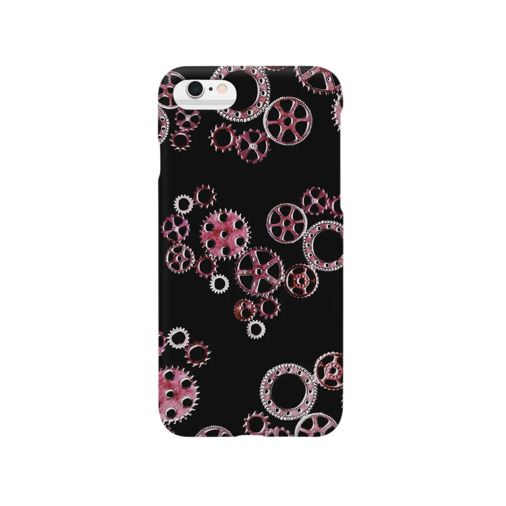 xxntmoriのgear-heart-black-red Smartphone Case