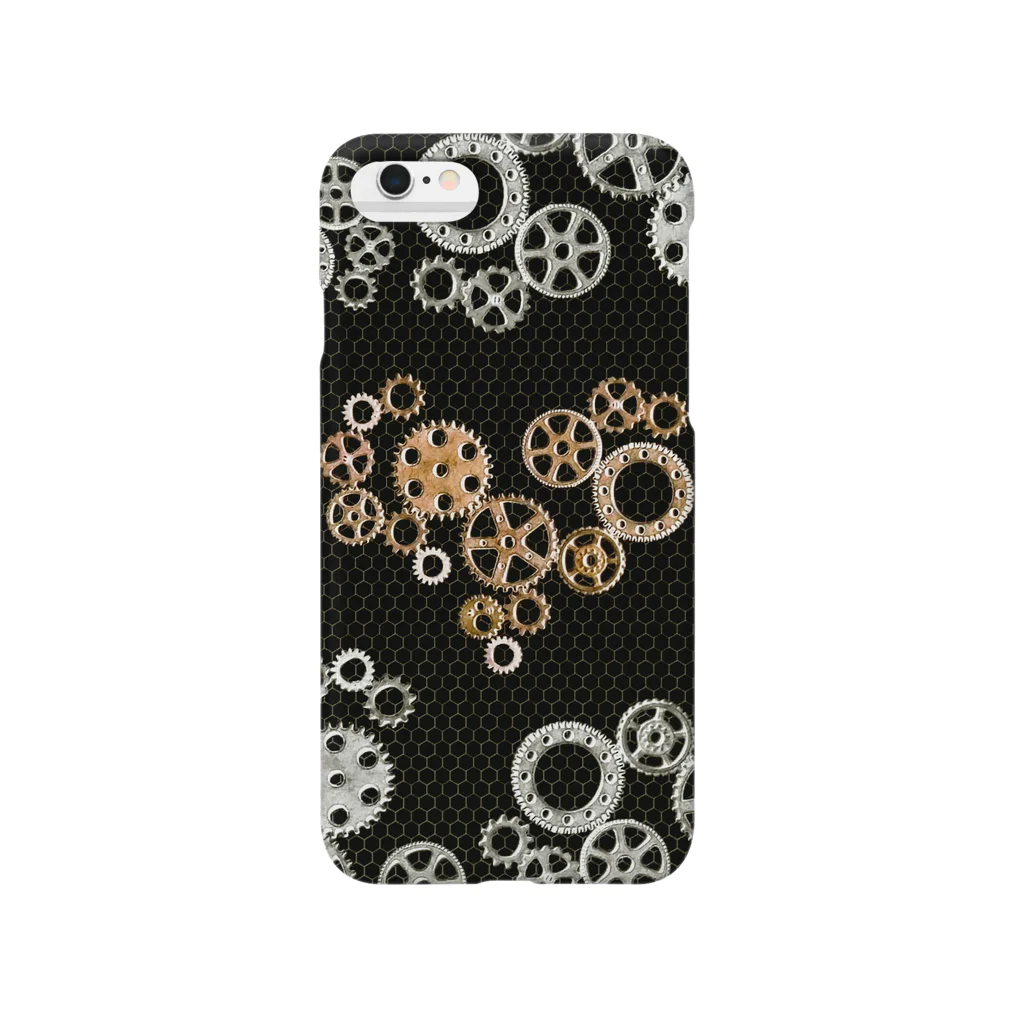 xxntmoriのgear-heart-black-fence Smartphone Case