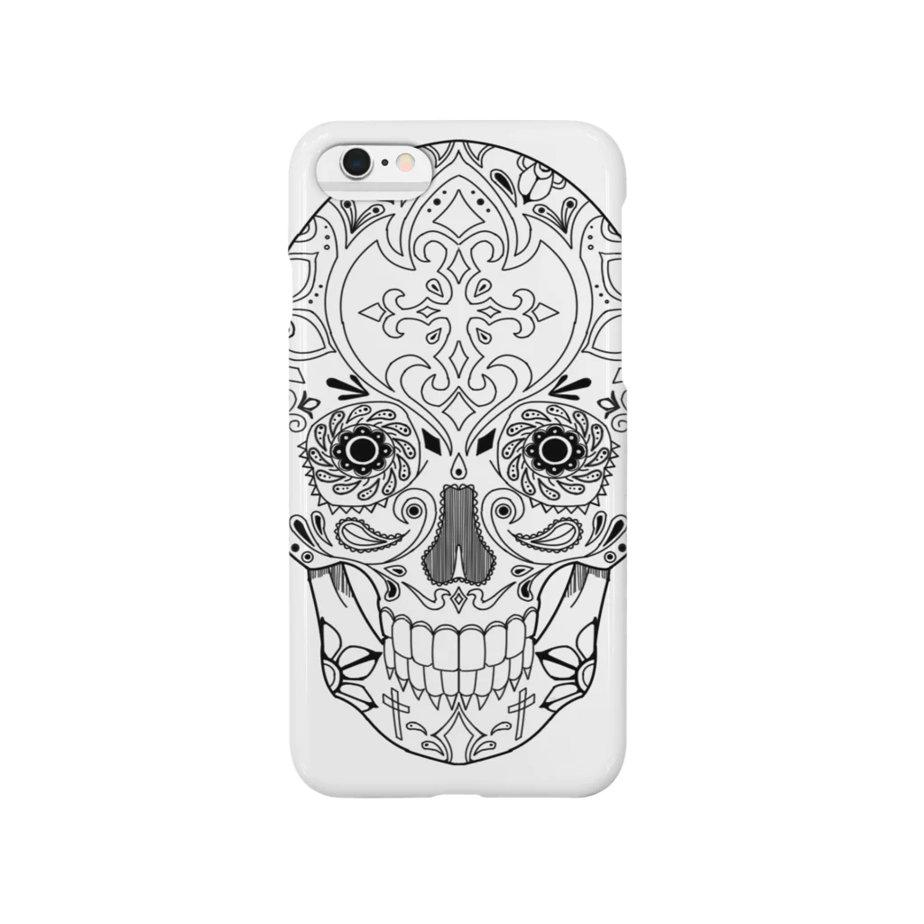 nekoneko18tのmexican scull スマホケース