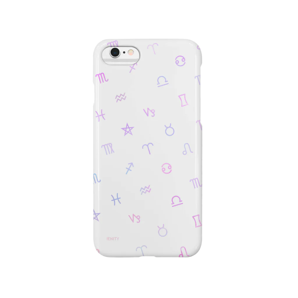 IENITY　/　MOON SIDEのAstrological symbol #White×Pink スマホケース