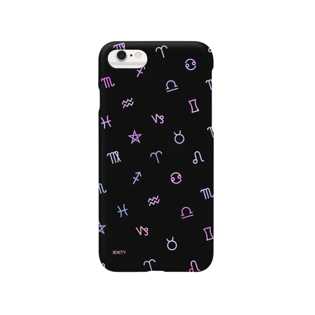 IENITY　/　MOON SIDEのastrological symbol #Black×Pink スマホケース