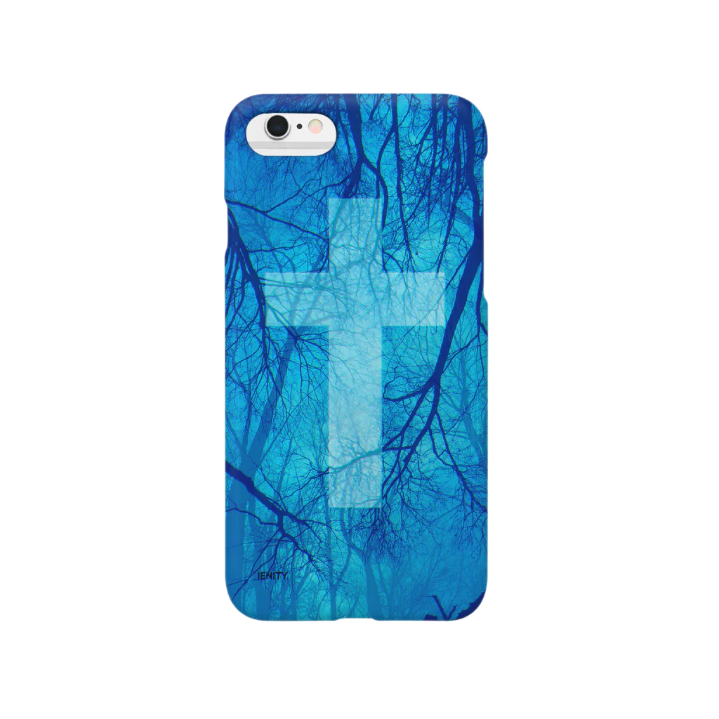 IENITY　/　MOON SIDEのBlood vessel×Cross #Blue Smartphone Case