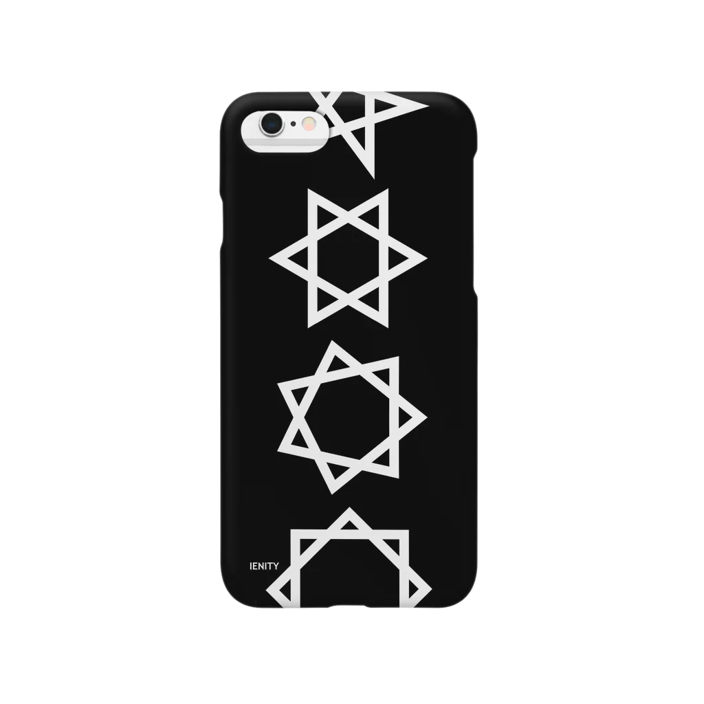 IENITY　/　MOON SIDEのBIG Geometric star #Black Smartphone Case