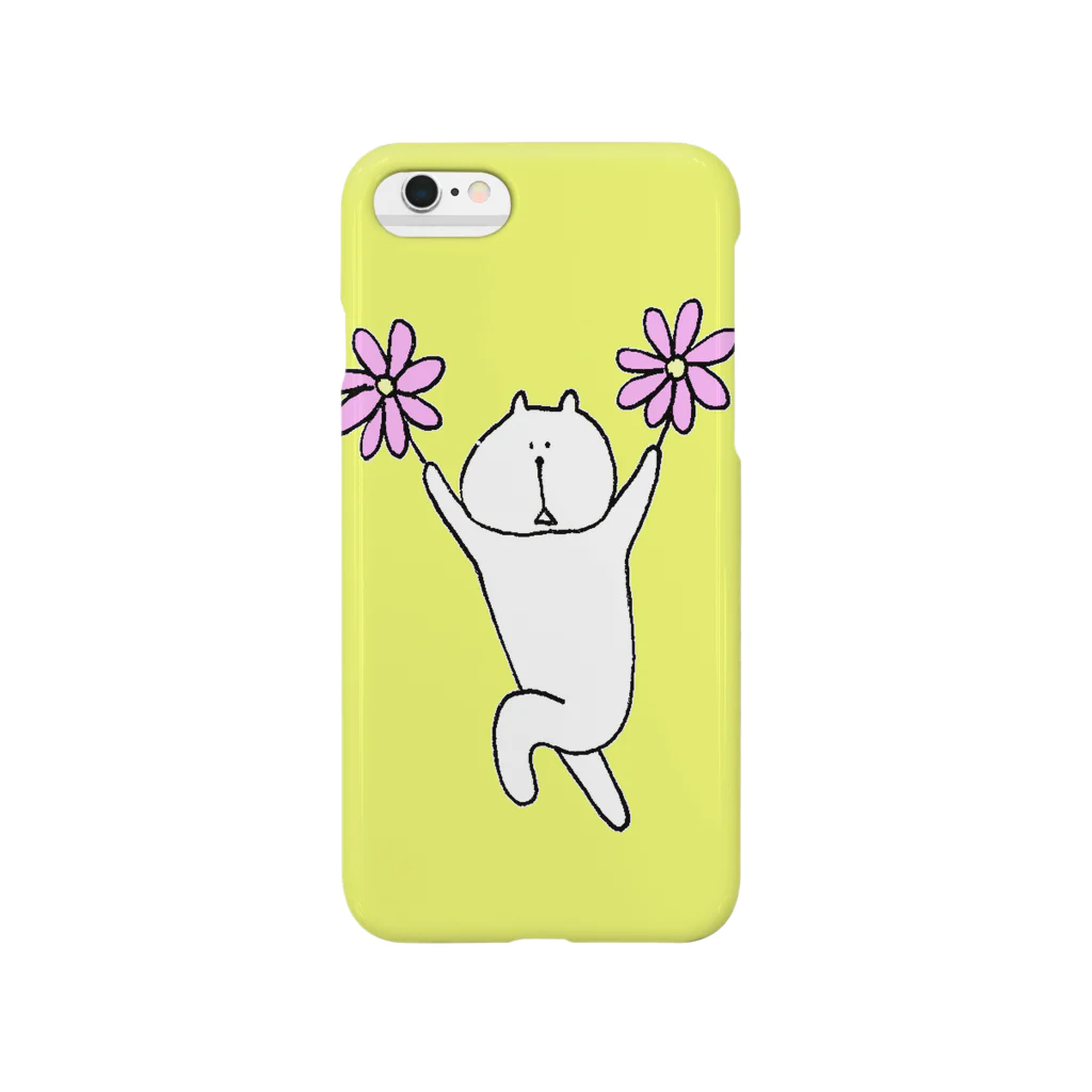 はみをの花を持ったネコ（キイロ） Smartphone Case