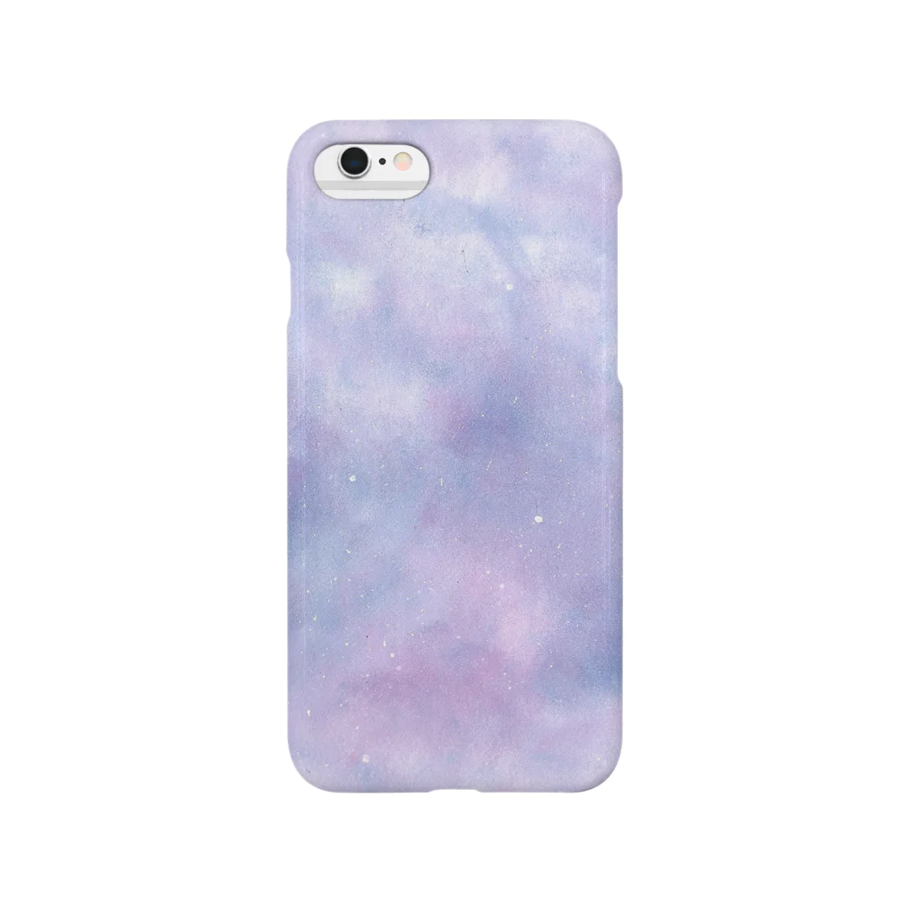 molの宇宙柄iPhoneケース(薄紫色) Smartphone Case