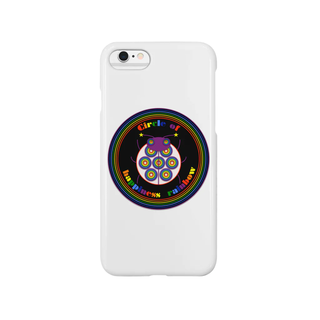 NK♥LOVEのCircle of happiness rainbow<ladybug black> Smartphone Case