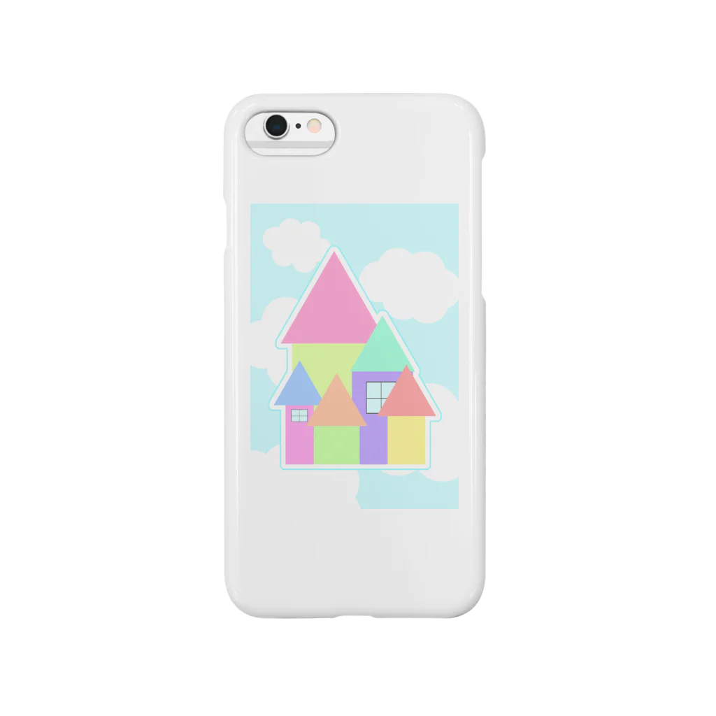 アップルのPASTEL COLOR HOUSES スマホケース