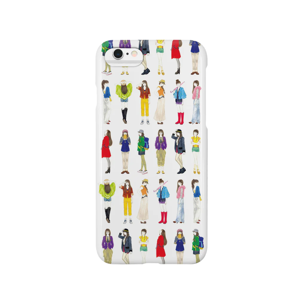 utanogoodsのcolorful girl スマホケース