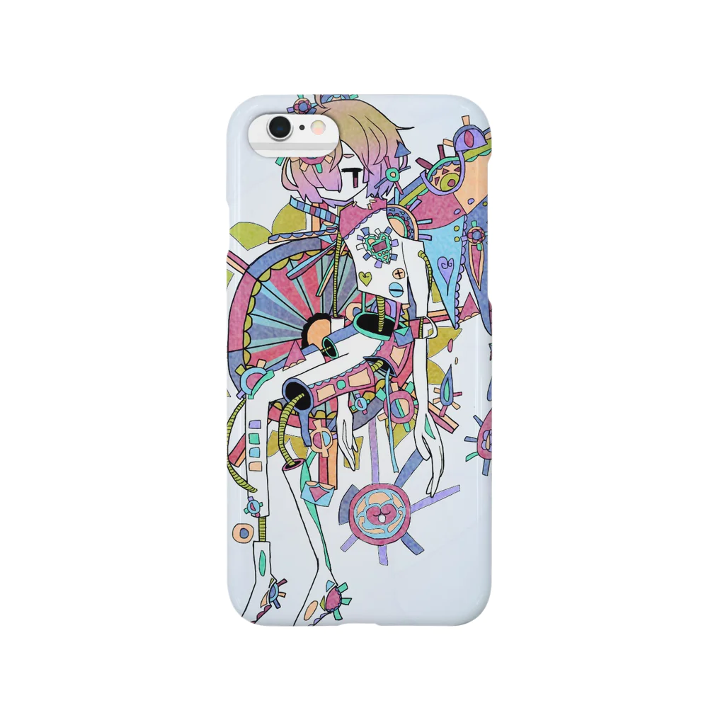 痲痺（次郎）の歯車ちゃん③白 Smartphone Case