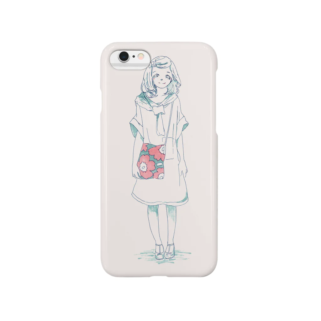 もずの花柄バックの女の子 Smartphone Case