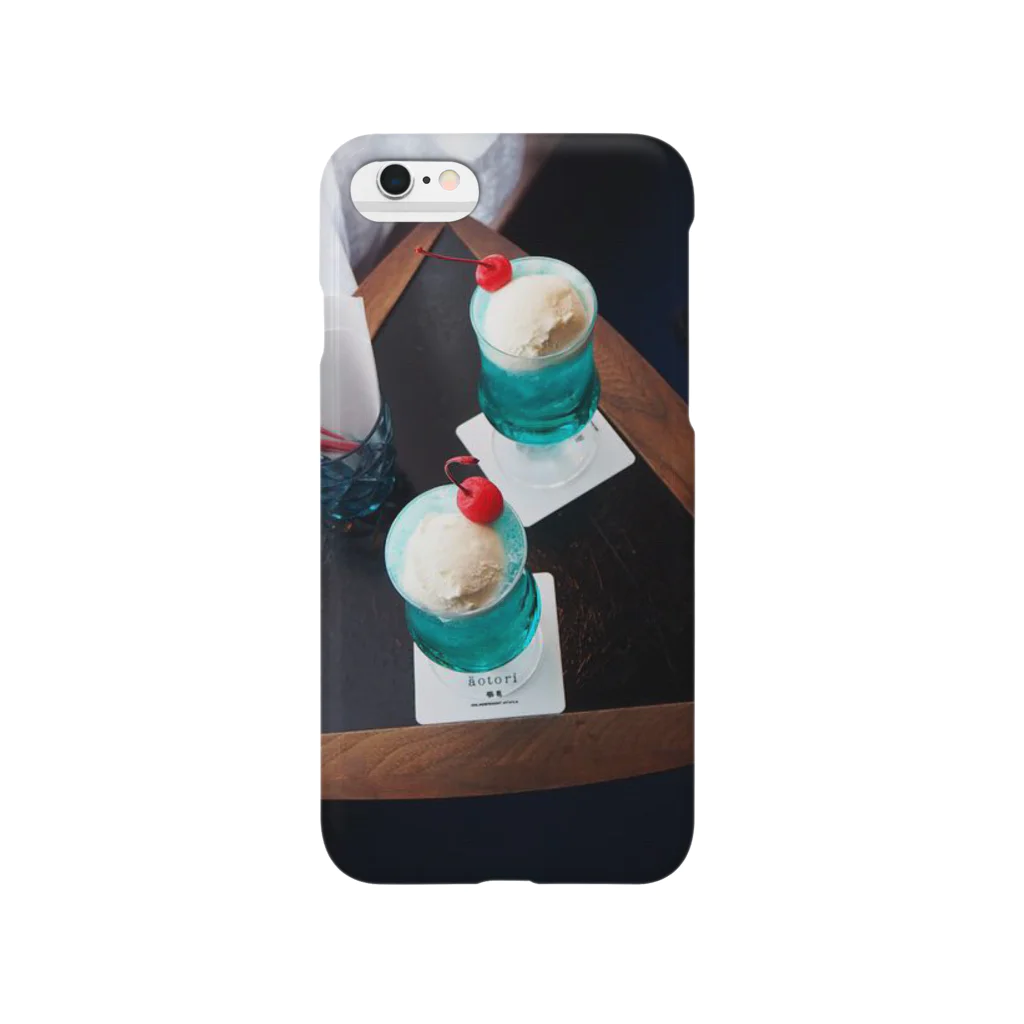 masaya_creamsodaの青いクリームソーダ Smartphone Case