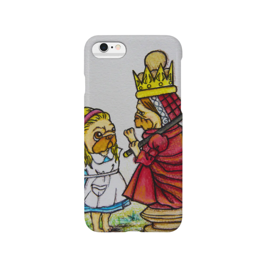 かめパグ屋の鏡の国のアリスパグ（赤の女王とアリス） Smartphone Case