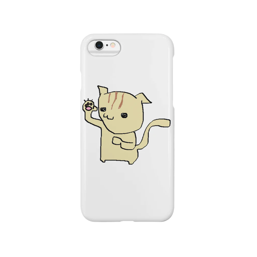 yopiiison の片手挙げる猫 Smartphone Case