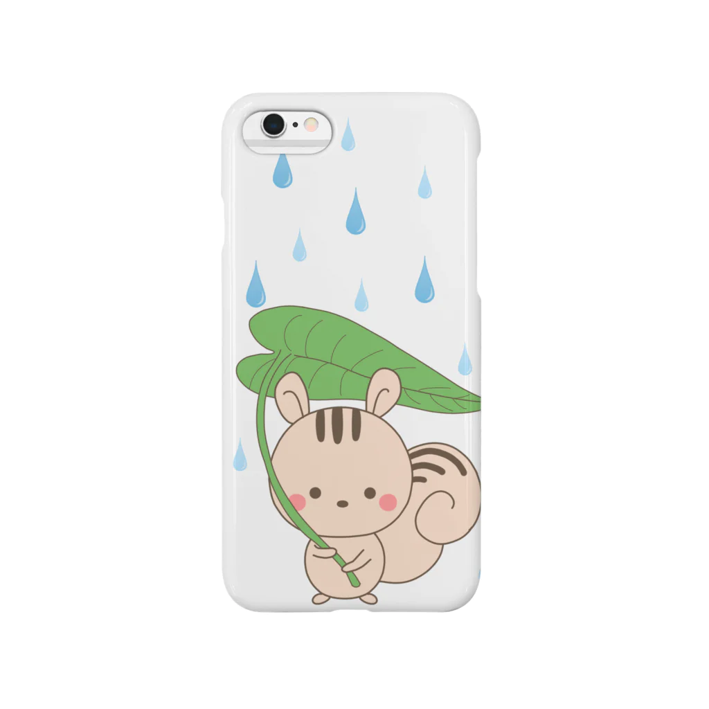 水沢モナのリスと葉っぱの雨傘 Smartphone Case