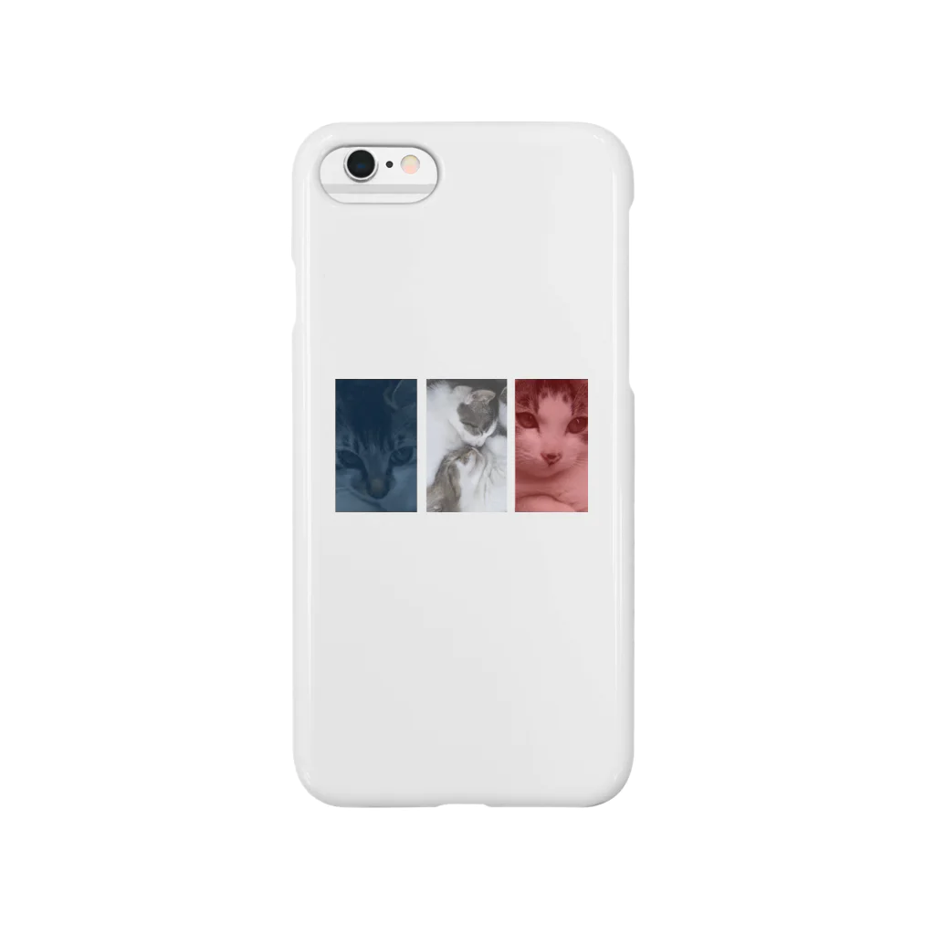 QUIET LIGHTHOUSE STOREのトリコロールねこ Smartphone Case