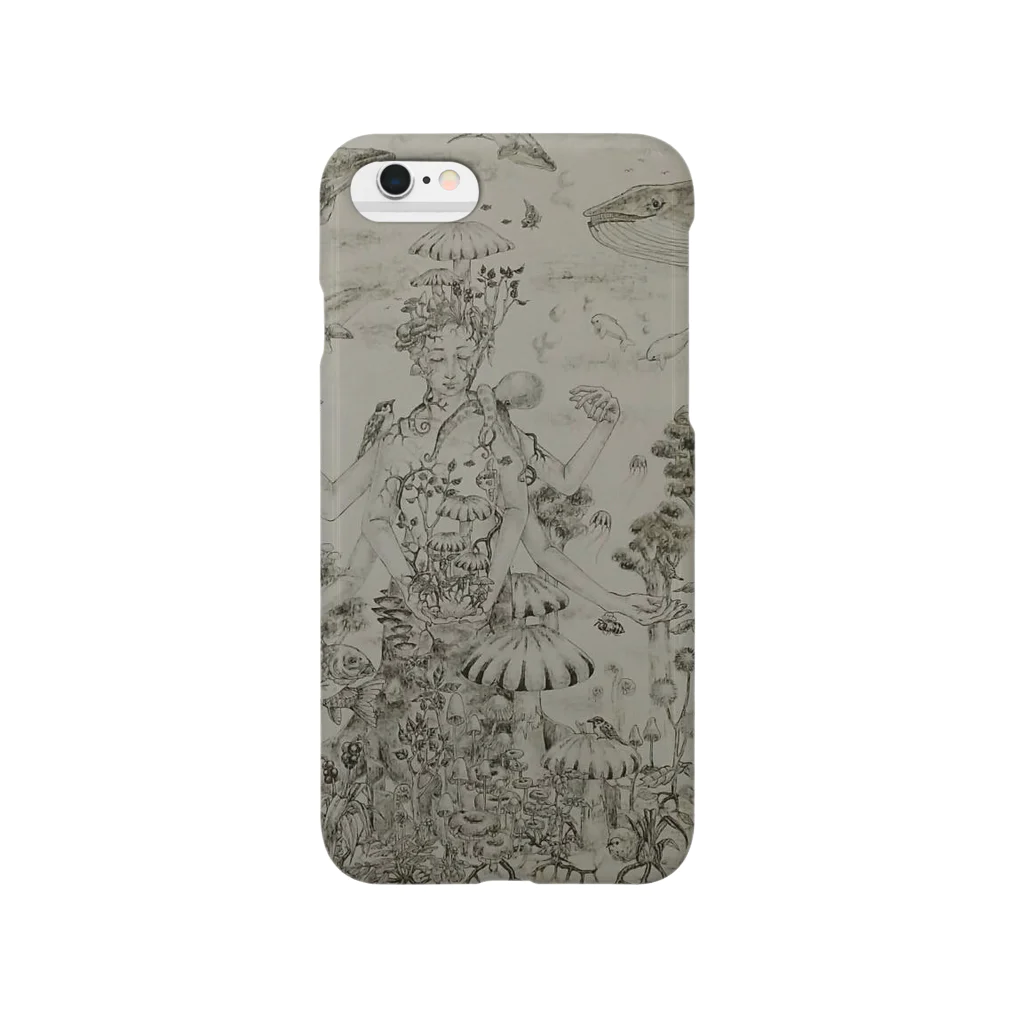 なる@ボールペン画の自然と人 Smartphone Case