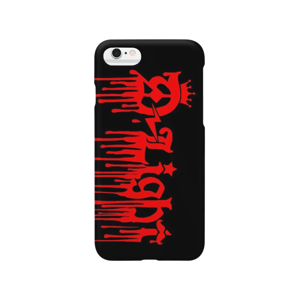 D-Light OFFICIAL SHOPのD-Light  〜BIG レッド × ブラック ロゴ ver〜 Smartphone Case