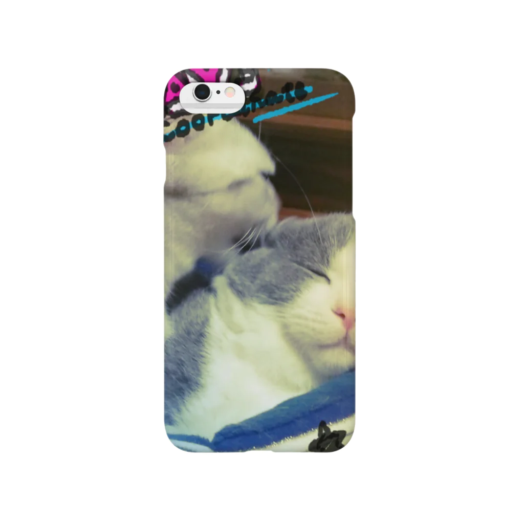 ポロ銀ファクトリー(ФωФ)withきなこの＊猫シリーズ＊二人は仲よし❤～ポロ&銀次郎～ Smartphone Case