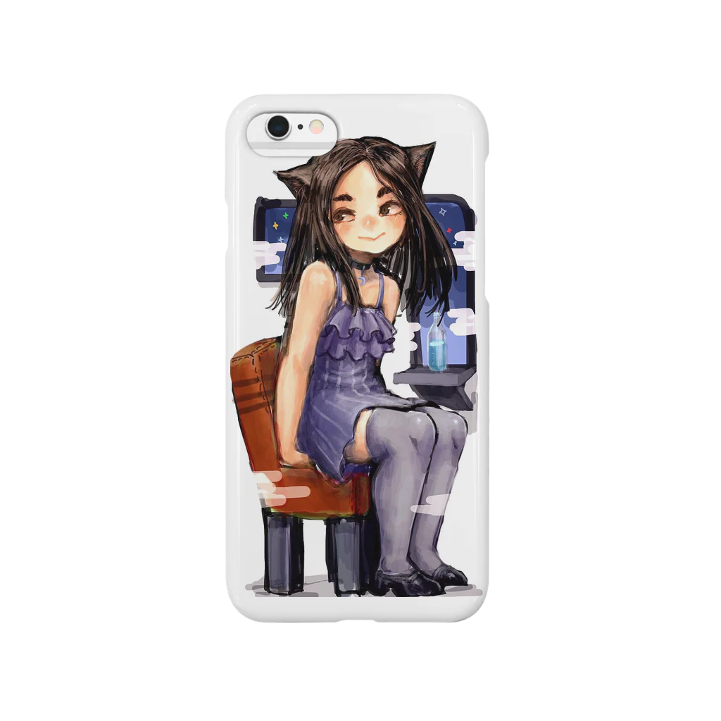 ご幕屋(低浮上中の座り猫 Smartphone Case