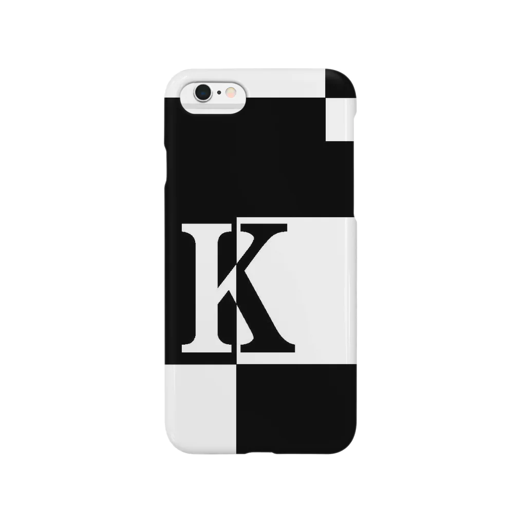 シンプルデザイン：Ｔシャツ・パーカー・スマートフォンケース・トートバッグ・マグカップのシンプルデザインアルファベットK Smartphone Case