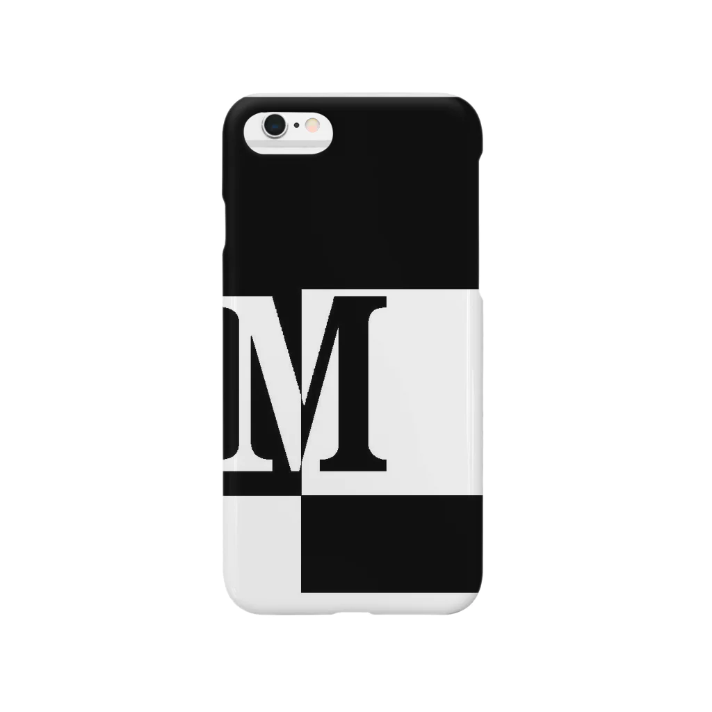 シンプルデザイン：Ｔシャツ・パーカー・スマートフォンケース・トートバッグ・マグカップのシンプルデザインアルファベットM Smartphone Case