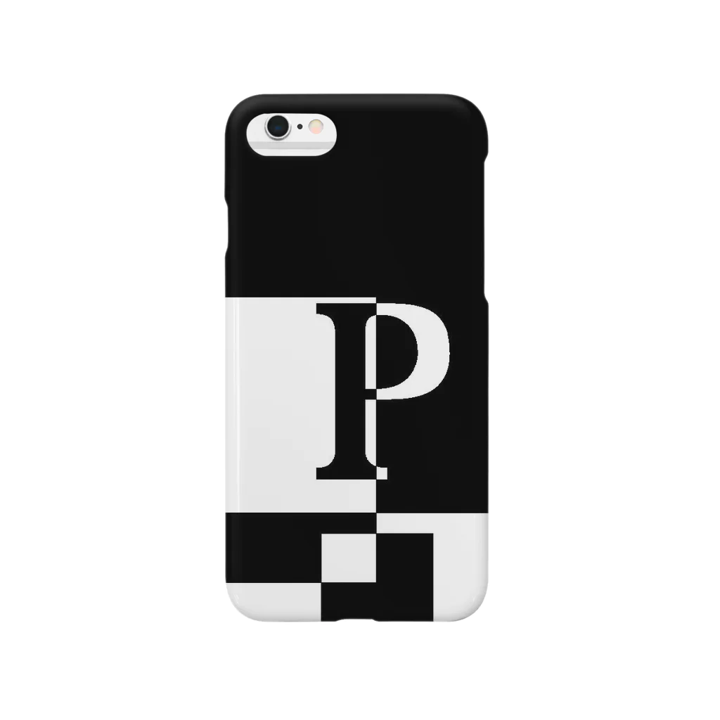 シンプルデザイン：Ｔシャツ・パーカー・スマートフォンケース・トートバッグ・マグカップのシンプルデザインアルファベットP Smartphone Case