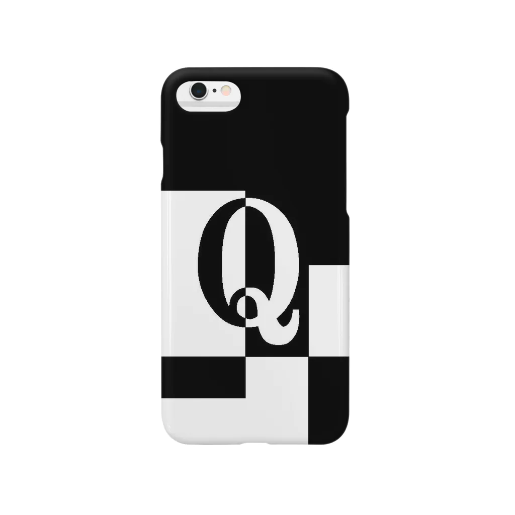 シンプルデザイン：Ｔシャツ・パーカー・スマートフォンケース・トートバッグ・マグカップのシンプルデザインアルファベットQ Smartphone Case