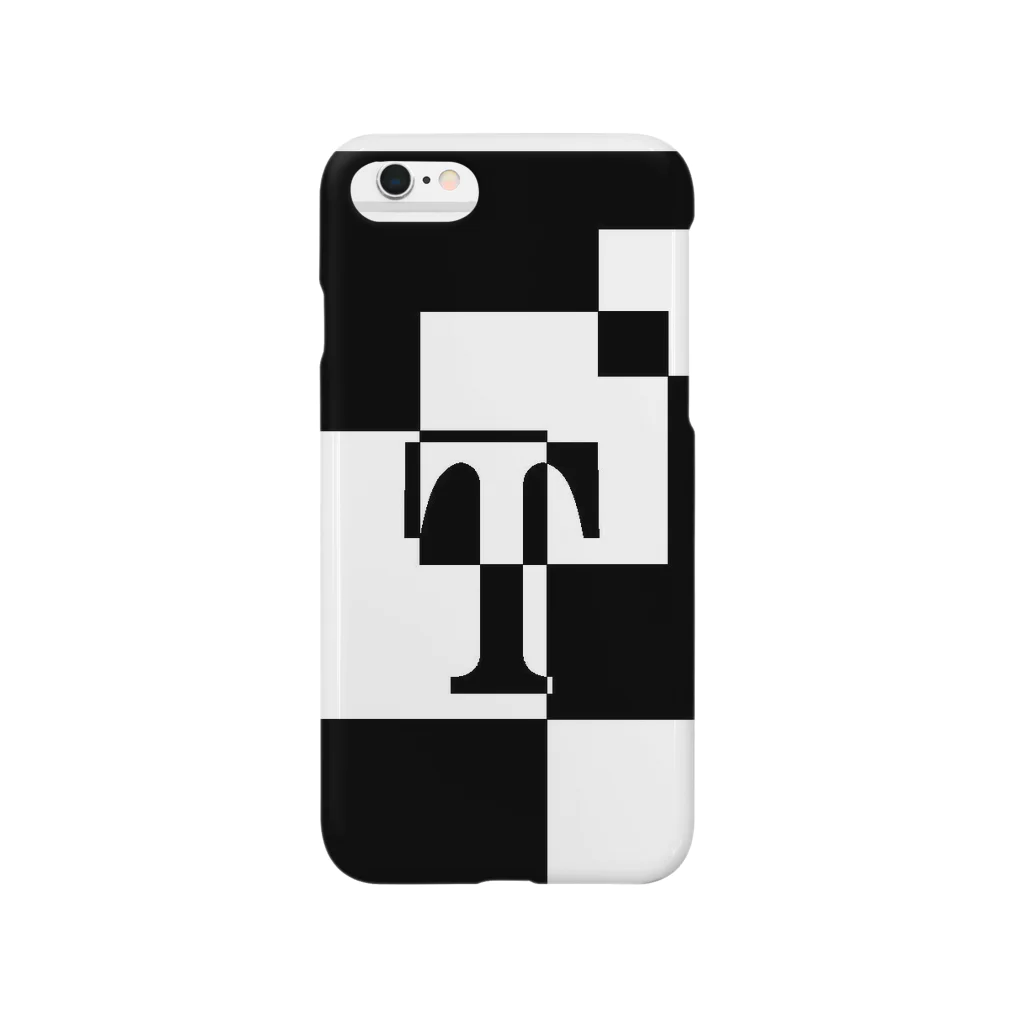 シンプルデザイン：Ｔシャツ・パーカー・スマートフォンケース・トートバッグ・マグカップのシンプルデザインアルファベットT Smartphone Case