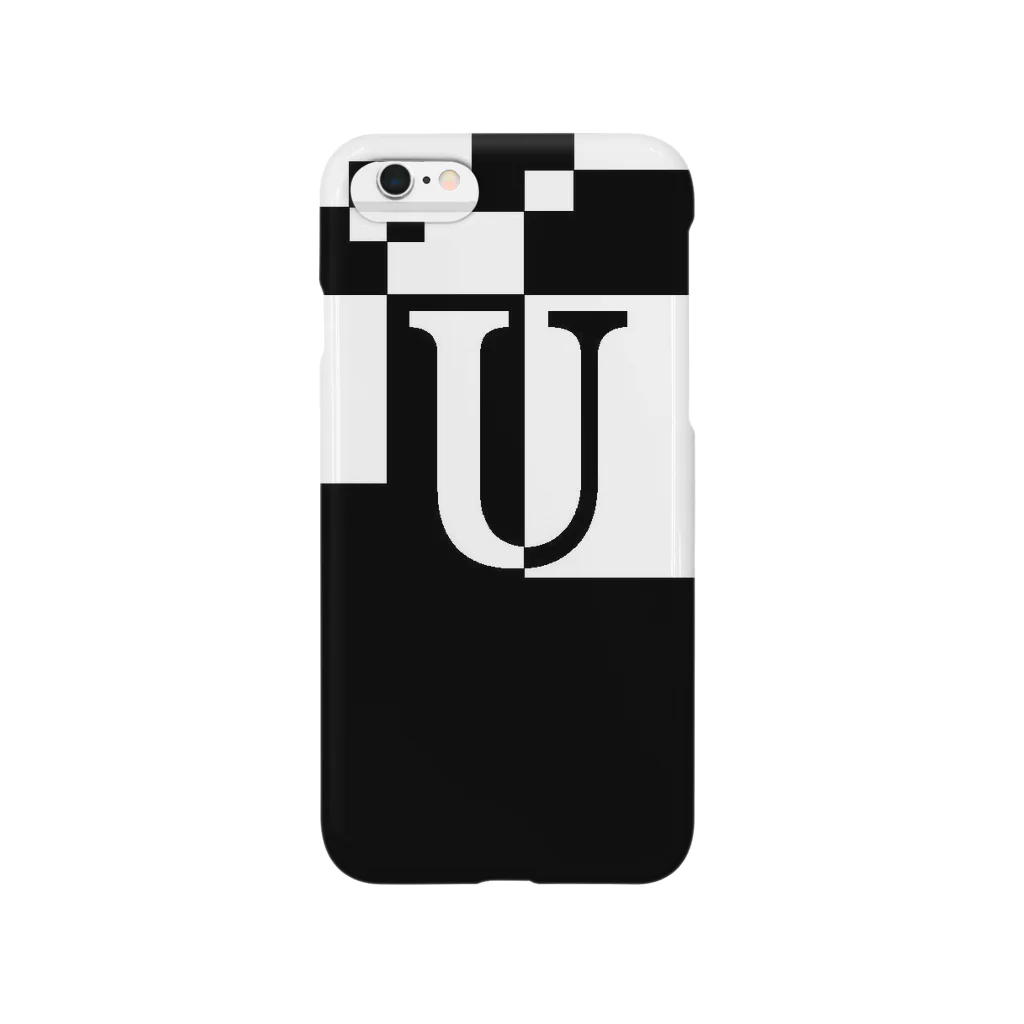 シンプルデザイン：Ｔシャツ・パーカー・スマートフォンケース・トートバッグ・マグカップのシンプルデザインアルファベットU Smartphone Case