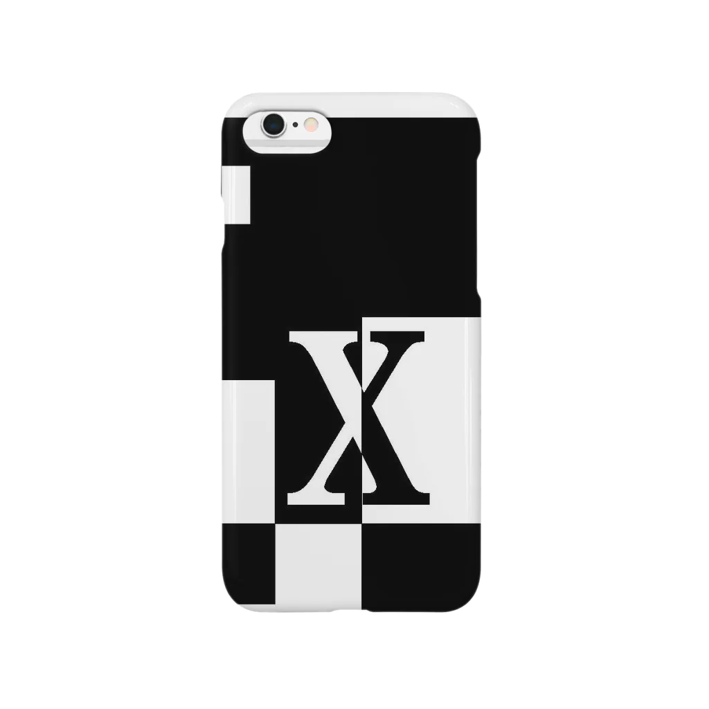 シンプルデザイン：Ｔシャツ・パーカー・スマートフォンケース・トートバッグ・マグカップのシンプルデザインアルファベットX Smartphone Case