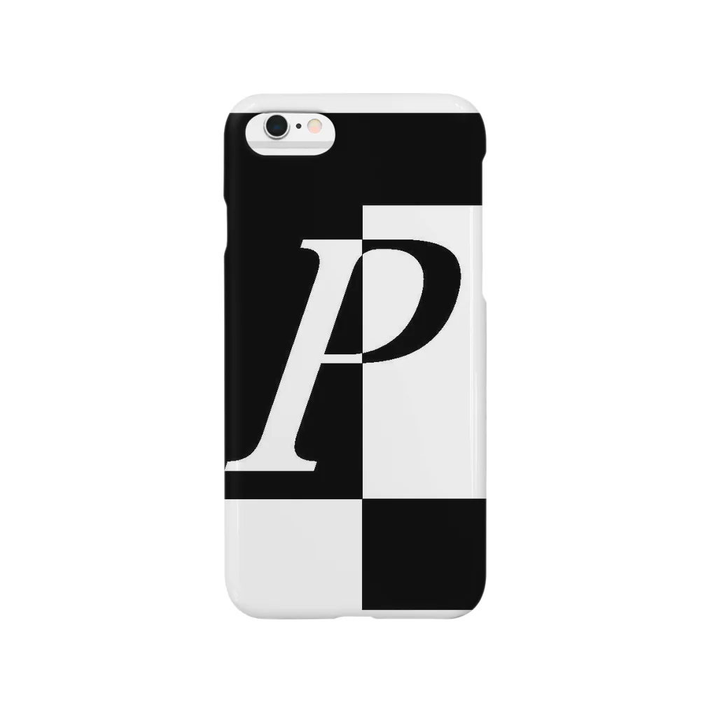 シンプルデザイン：Ｔシャツ・パーカー・スマートフォンケース・トートバッグ・マグカップのシンプルデザインアルファベットP Smartphone Case