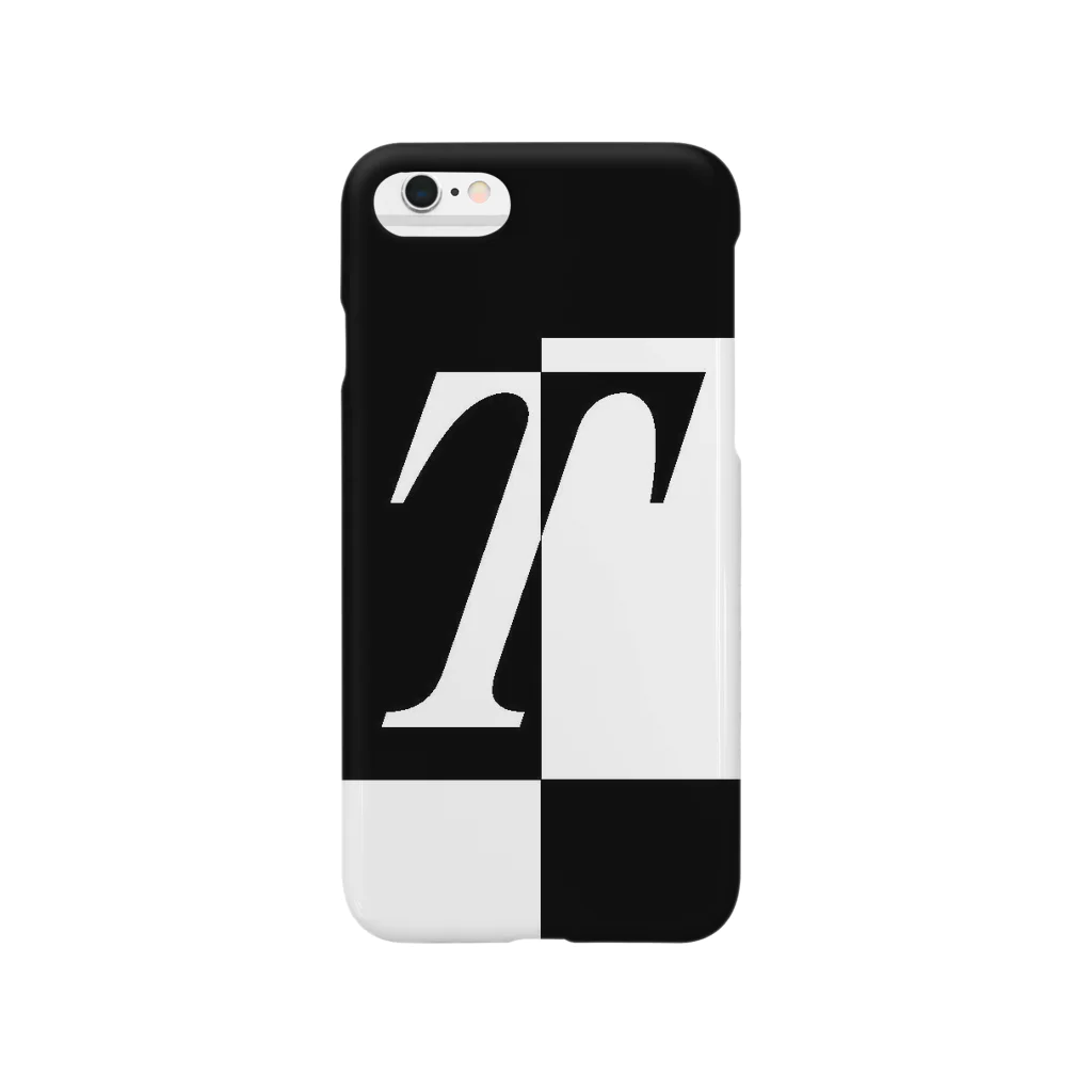 シンプルデザイン：Ｔシャツ・パーカー・スマートフォンケース・トートバッグ・マグカップのシンプルデザインアルファベットT Smartphone Case