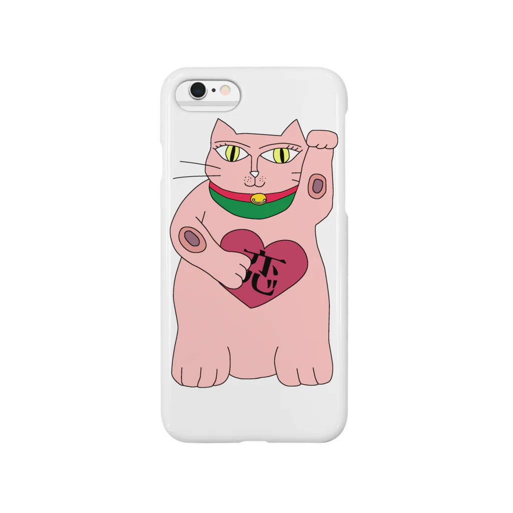 JIBARIMA雑貨のピンクの招き猫 Smartphone Case