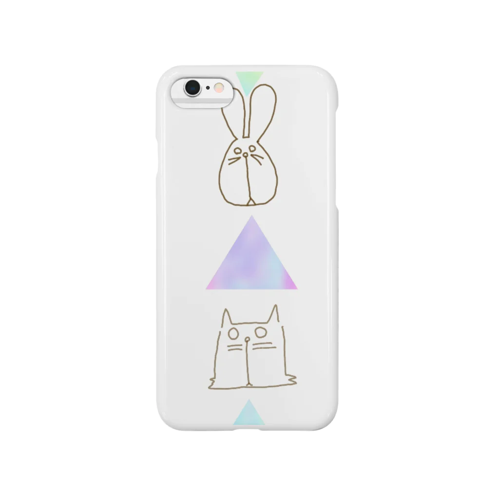 lapin(ラパン)のしろめうさぎ&ねこ Smartphone Case