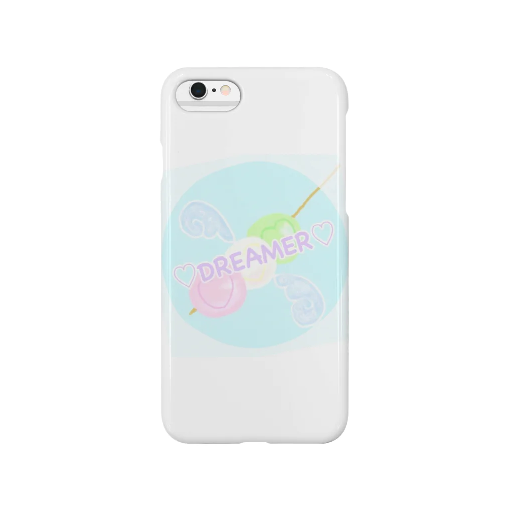 perapo❷@指描きグッズ販売の三色だんごドリーマー フチあり Smartphone Case