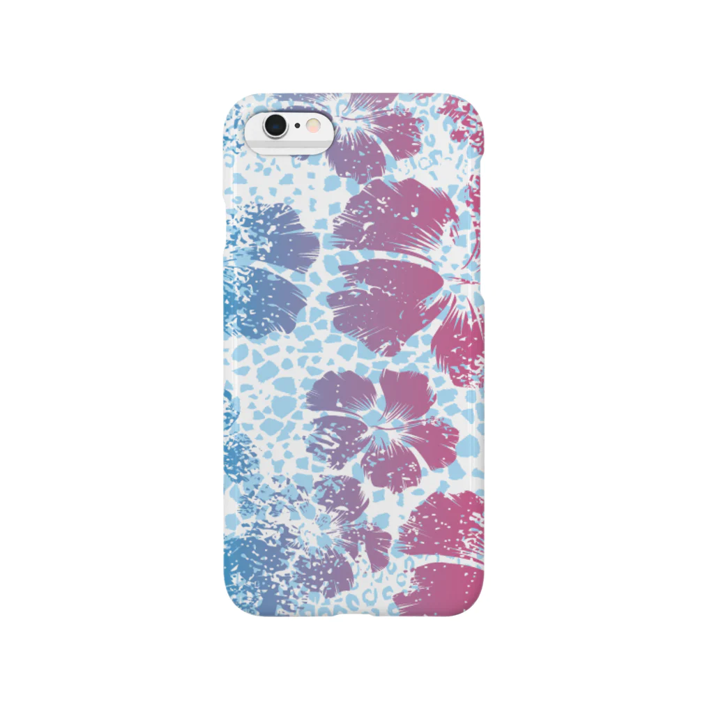 ka'apuniのleopard*hibiscus(sky) Smartphone Case