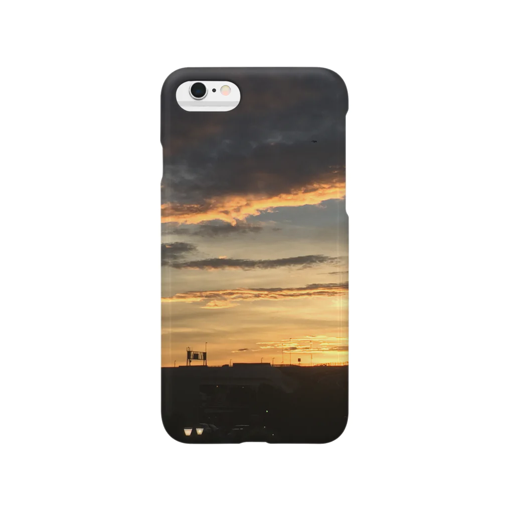 桜と月の夕焼け Smartphone Case