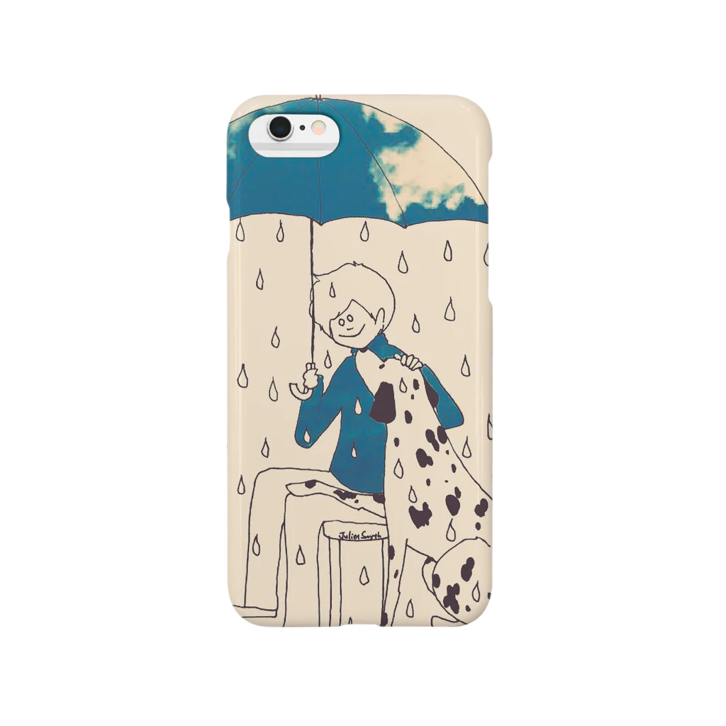 Juliet Smythの大好きな、雨降る雨傘☂ 스마트폰 케이스
